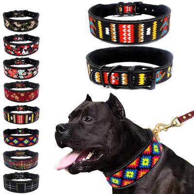 China 10 Colors Thoughtful Puppy Large Padded Dog Collar With Buckle Adjustable Pet Collar For Small Medium Large Dogs Pique Bull Leash Dog Chain for sale