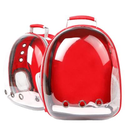 China Pet Backpack Breathable Pet Space Capsule Travel Pet Stored Transparent Backpack for sale