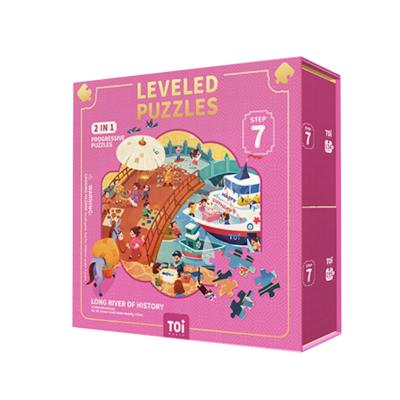 China Long Story Paper Stage 7 River, Kids Sublimation Puzzle Toys Box Educational Paper Game for sale