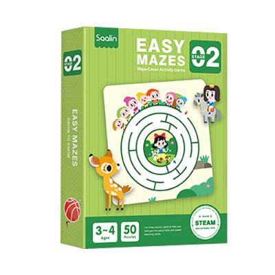 China PACK 6 Minutes Concentration Training Thinking Maze - Basic Chapter,Paper Desk Kids Labyrinth Maze Game Educational Toy for sale