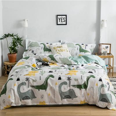 China Nondisposable Microfiber Cartoon Animal Kids Bed Sheet Cartoon Bedding Sets for sale