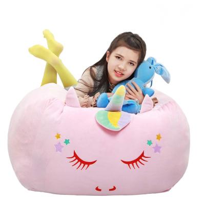 China New Viable Arrive Super Soft Velvet Unicorn Stuffed Animal Bean Bag for sale