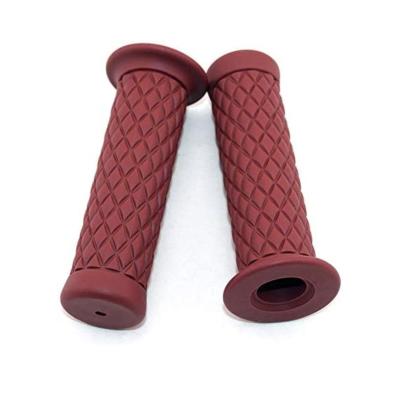 China Clankmoto Rubber 7/8' Motorcycle Grips Retro Grip Rubber Handlebar Grip For Harley CG125 CB400 for sale