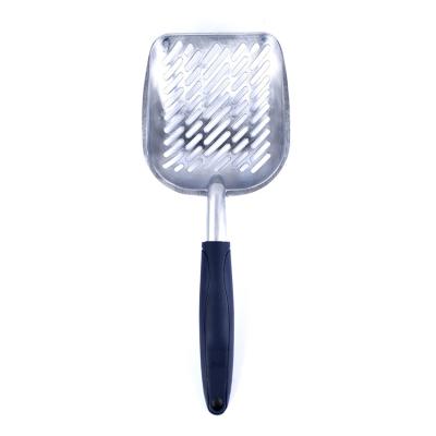 China Cat Waste Clean Pet Cat Stainless Steel Garbage Scoop Stocked Flat Scoop Cat Sand Scooper Shovel Durable for sale