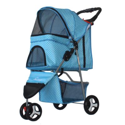 China Sustainable Pet Supplies Convenient Folding Breathable Carrier Dog Cage Stroller for sale