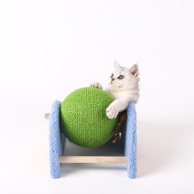 China Viable Ball Cat Scratcher Pad Pet Toy Cat Scratching Cardboard Cat Scratcher Interactive Toys Sisal for sale