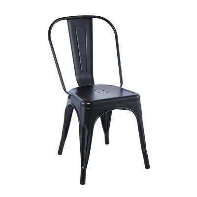 China Cooling metalicas sillas vintage industrial style dining furniture tolixs steel metal frame black dining chair for outdoor restaurant for sale