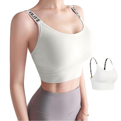 China New Product Antibacterial Wholesale Women's Gym Yoga Sports Bra Fashion Seamless High Quality Cheap U-Neck for sale