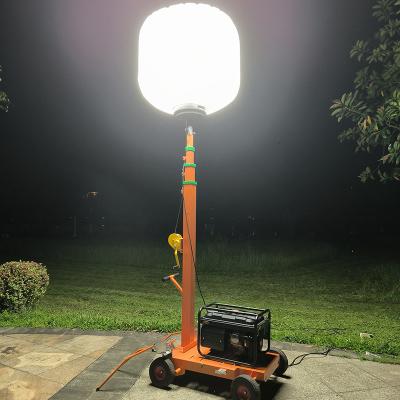 China Teleskopische mobile, tragbare Leuchtturmgenerator 1400W Led Ballonlampen 224000lm zu verkaufen