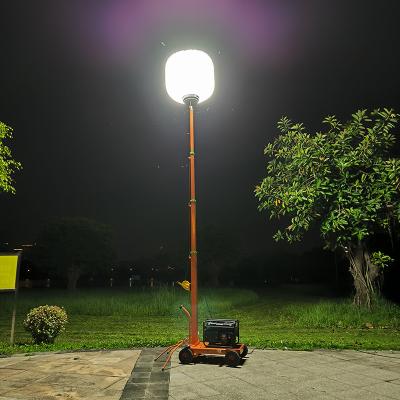 China Construction Size Balloons Construction Light Tower 80000lm 500W Diesel Generator Light Tower for sale