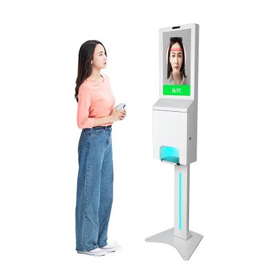 China Indoor Hand 21.5inch Hand Sanitizer Dispenser Automatic Floor Stand LCD Advertising Display Kiosk/Advertising Display Screen for sale