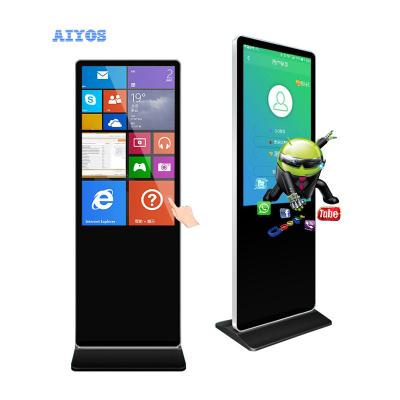 China Standalone 43 Inch Indoor Commercial Standing Digital LCD Advertising Screens For Advertising In Stores With Android Or Windows OS Kiosk for sale