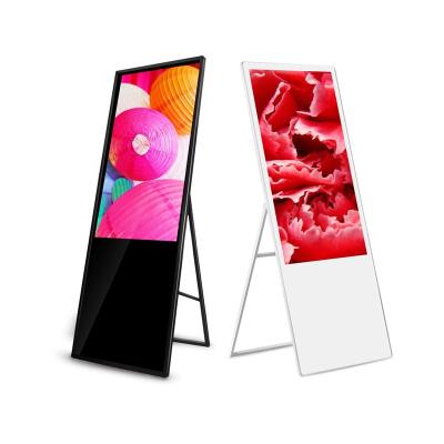 China Indoor Foldable LCD Display 55 Inch Ultra Thin Kiosk Advertising Digital Touch Screen Signage Player Mall Kiosks for sale