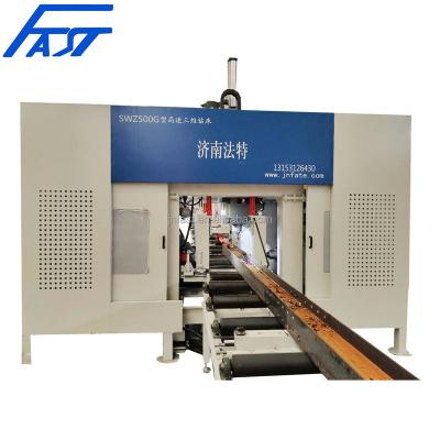 China Steel Structure Construction China CNC 3D Beam Drill Band Saw Production Line for sale