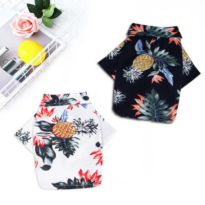 China Pet Stocked Summer Printed Floral Cat Spring Clothing Pets Outfits Dog Coat Puppy Costume Beach Shirt Jackets Dogs Clothes for sale