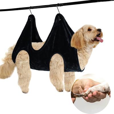 China Breathable Pet Grooming Hammock Pet Nail Clip Bag for Dog Cat Grooming Bag Grooming with Hangers and Repair Pets for sale