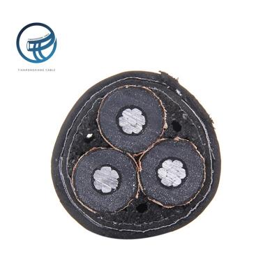 China Power Plant Quality Assurance High Voltage Copper Cables 3 Core 50mm 95mm Xlpe Black 150mm Power Cable for sale