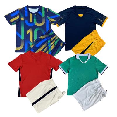 China Wholesale Boys Football Uniform Sports Kids Soccer Uniform Cheap Shirt Kids Breathable Football Team Training Uniform for sale