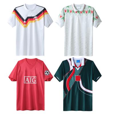 China Breathable Wholesale Custom High Quality Retro Club Jersey Number Sublimation Printing Vintage Football Tank Tops for sale