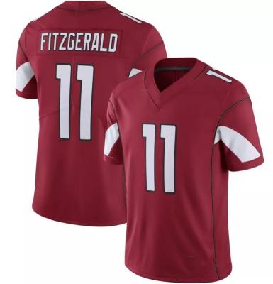 China Wholesale Dropship Good Quality Men's Sports Shirt Wear 3D Embroidery Larry Fitzgerald 11 American Football Club Antibacterial Tank Top Uniform for sale