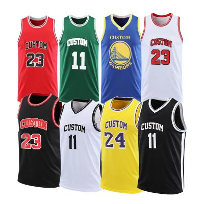 China Wholesale High Quality American Antibacterial Team Basketball Jersey Mens Custom Made Professional Tank Top Uniforms for sale