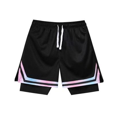 China Newest Fashion Street Fashion Sports Man Two Piece Basketball Shorts Training Antibacterial Wholesale Uniform Tank Top for sale