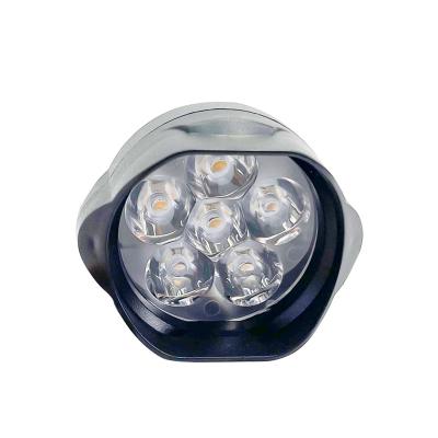 China Cars Motorcycle Led Headlight Auxiliary Spot Lights 6 Lamp Beads 10W DC 9-85V Motorbike Lighting System for sale