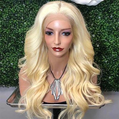 China Barely Shedding Thick Smooth Soft Sheer Body Wave Hd 360 Lace Frontal Wig, Preplucked Brazilian Short Full Lace Hair Wigs, Hot Selling Blonde 613 for sale