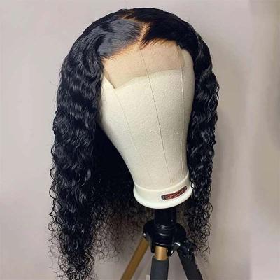 China Hot Sale Deep Wave Curly 13X4 Heat Resistance Lace Front Wig, Afro Wig For Black Women, Cuticle Aligned Hair Lace Front Closure Wigs for sale