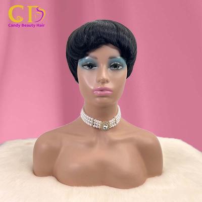 China Gently Smooth Deep Barely Shedding In Current Remy Hair Pixie Cut Hair Styling Products Wig Human Women Wig for sale