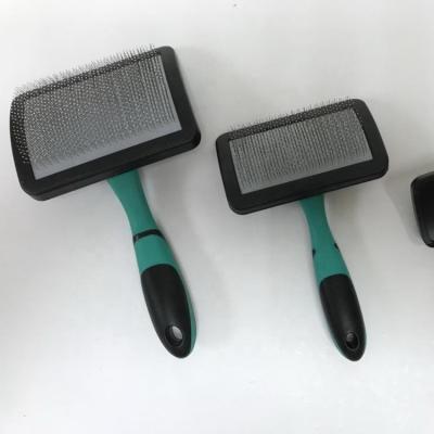 China Flexible Stocked Netting Dog Grooming Brush, Mold Slicker Brush, For Dog And Cat for sale