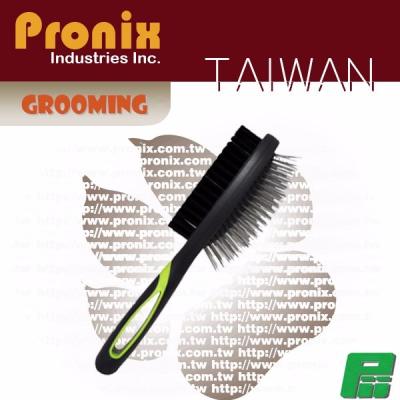 China Cheap Stocked Professional Double Side Bristle Hair Brush Dog Hair Grooming Brush for sale