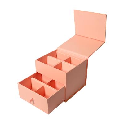 China Recycled Materials Embossing Gift Luxury Custom Paper Rose Beauty Customized Cosmetics Packaging Cosmetic Box Boxes for sale