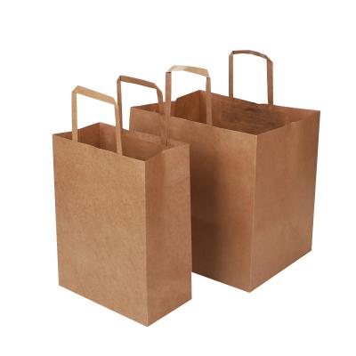 China Recyclable Logo Brown Shopping Packaging Kraft Eco Friendly Printing Paper Bag With Handles for sale