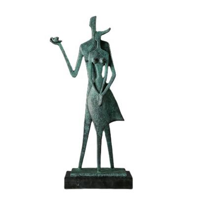 China Modern JD-105 Modern Europe Couple Sculpture Abstract Dance Statue for sale