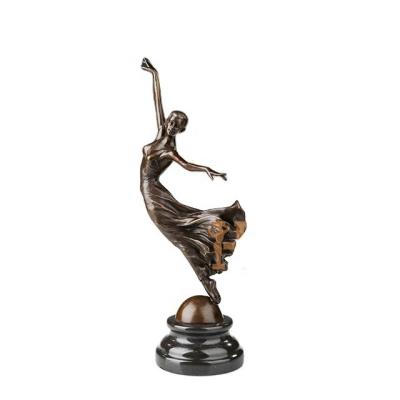 China EPA-546 European Dancer Girl In Bronze Sculpture For Metal Crafts for sale