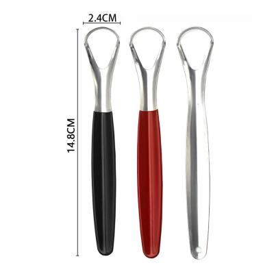 China For Home Use 420 Stainless Steel Tongue Coating Brush Mouth Scraper Tongue Scraper for Oral Tongue Brushes Beauty Tools for sale