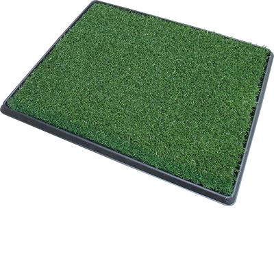 China Viable Large Size Indoor Plastic Pet Pot Tray Mat Training Grass Pot Pad for sale