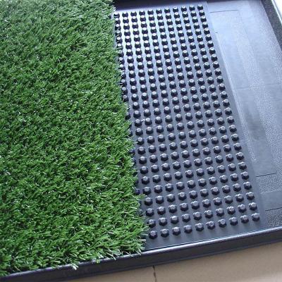 China Viable Indoor Dog Toilt Grass Green Grass Mat Puppy Pee Trainer Plastic Plastic Potty (PE) for sale