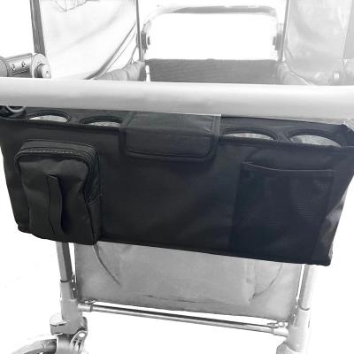 China Polyester material factory direct stroller wheelchair aid accessories water cup storage bag baby carriage parent console for sale