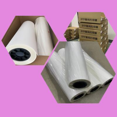 China Apparel A3 A4 Roll DTF Printing Film 30CM 60CM 120CM*100M Pet Film Sheets For Apparel Fabric Textile Shoes Hats Jars Print DTF PET for sale