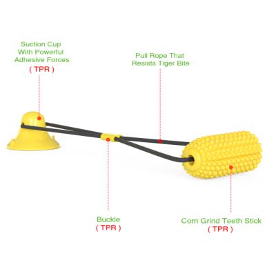 China New Style Dog Rope Conflict Corn Sucker Dog Toy Viable Hot Molar Stick Products Small Permeable Pet Food Ball for sale