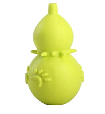 China Hot Viable Squash Shaped Molar Squash Puzzle Ball Dog Toy TPR Free Sample Free Sample Pet Interactive Chew Toy for sale