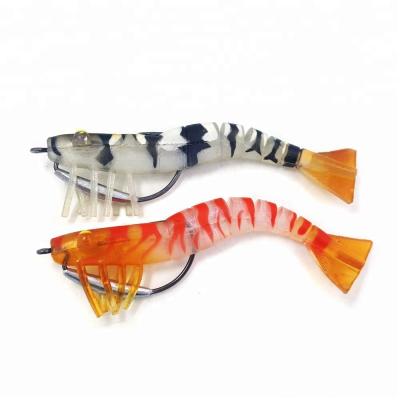 China Soft TPR CHS006 Shrimp Fishing Lure 5 Section Multi Joint Shrimp Live Lure for sale