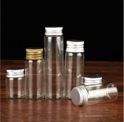 China Chemical Good Quality Glass Test Tube Bottle With Gold / Silver Aluminum Cap for sale