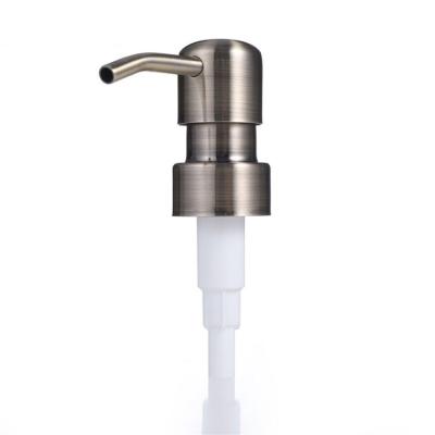 China Hot Sale 28 Personal Care 400 Stainless Steel Hand Soap Dispenser Pump For Boston Round Glass Bottle for sale