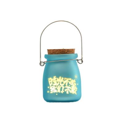 China Gift & Creative Craft LED Light Lamp Glass Bottle With Cork for sale