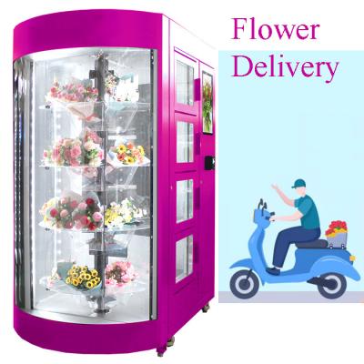 China Flor fresca que vende o tela táctil refrigerando Smart da entrega da máquina 120V do cacifo à venda