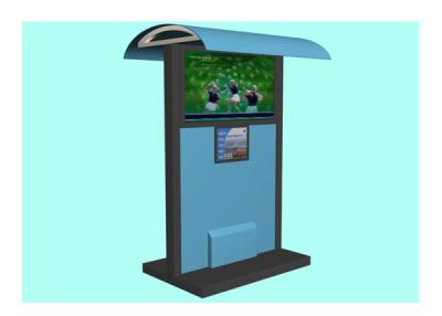 China Multimedia, die wasserdichten Kiosk, LCD-Touch Screen Kiosk-System im Freien mit Schutz annoncieren zu verkaufen