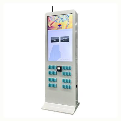 China Rental Stackable Shared Power Bank Station With Wifi Mobile App And Advertising Screen for sale